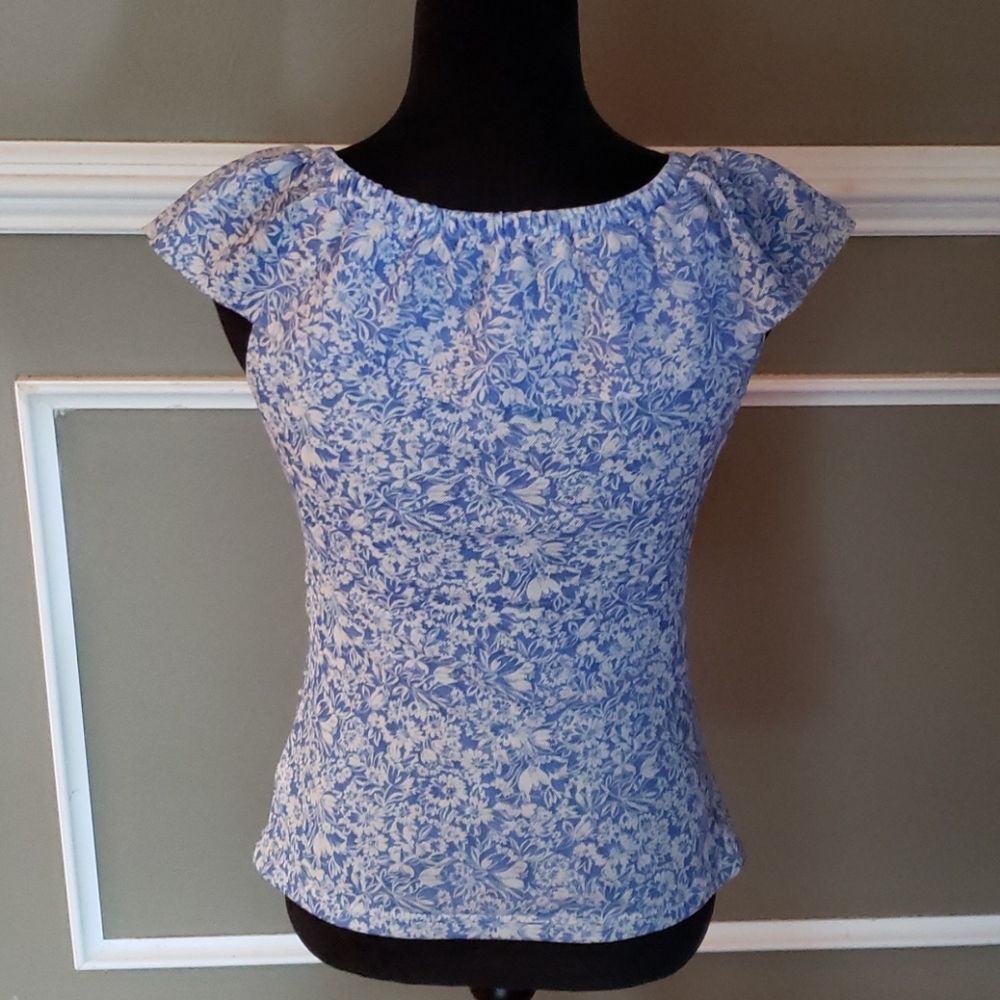 Chaps Sleeveless Ruffle Top - Picture 3 of 8